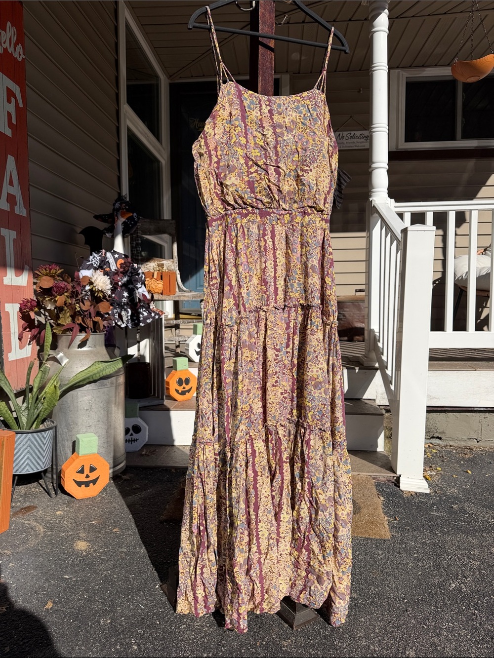 Vintage Free People Valerie Floral Maxi Dress